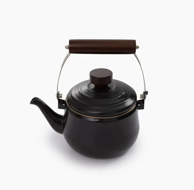 Barebones Enamel Teapot fluitketel Charcoal emaille