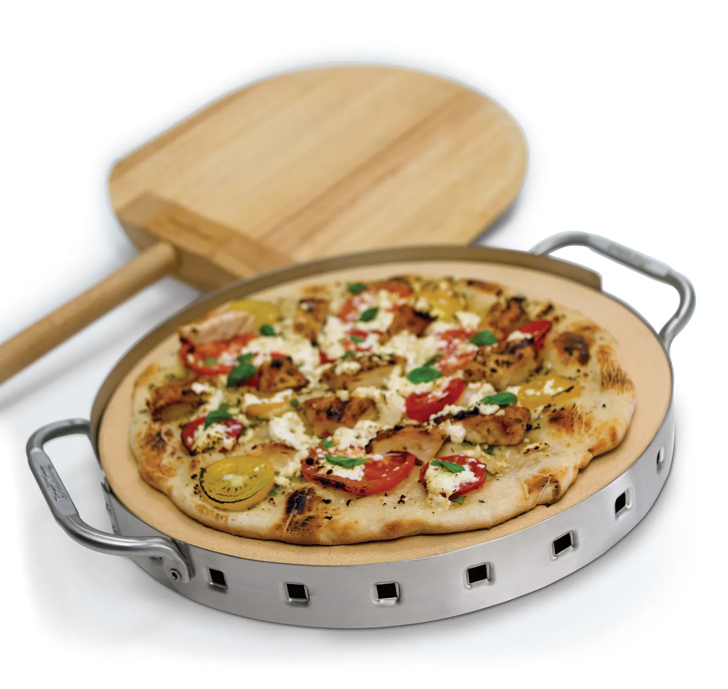 Broil King Imperial pizzasteen set met schep