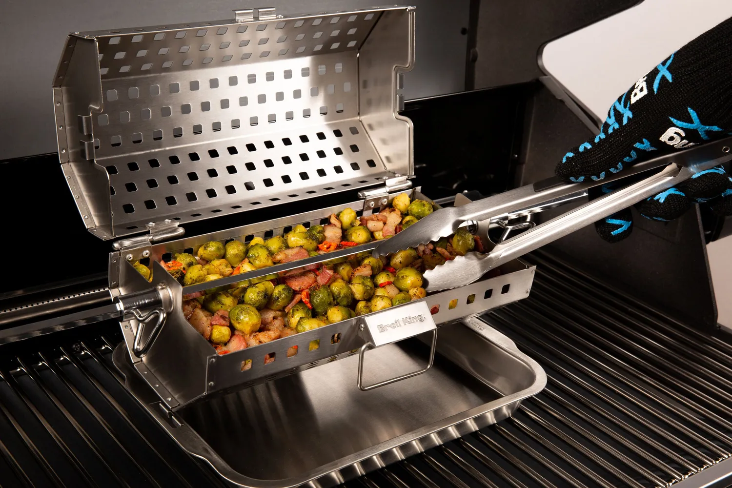 Broil King Rotisserie Tumble Basket Mand RVS Geperforeerd