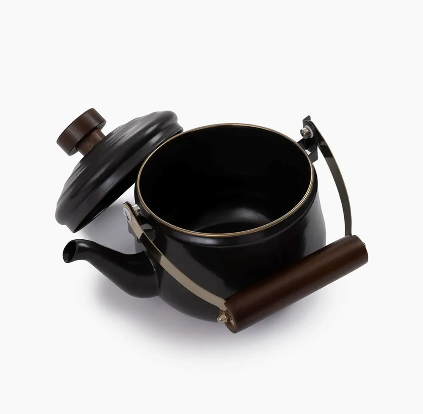 Barebones Enamel Teapot fluitketel Charcoal emaille