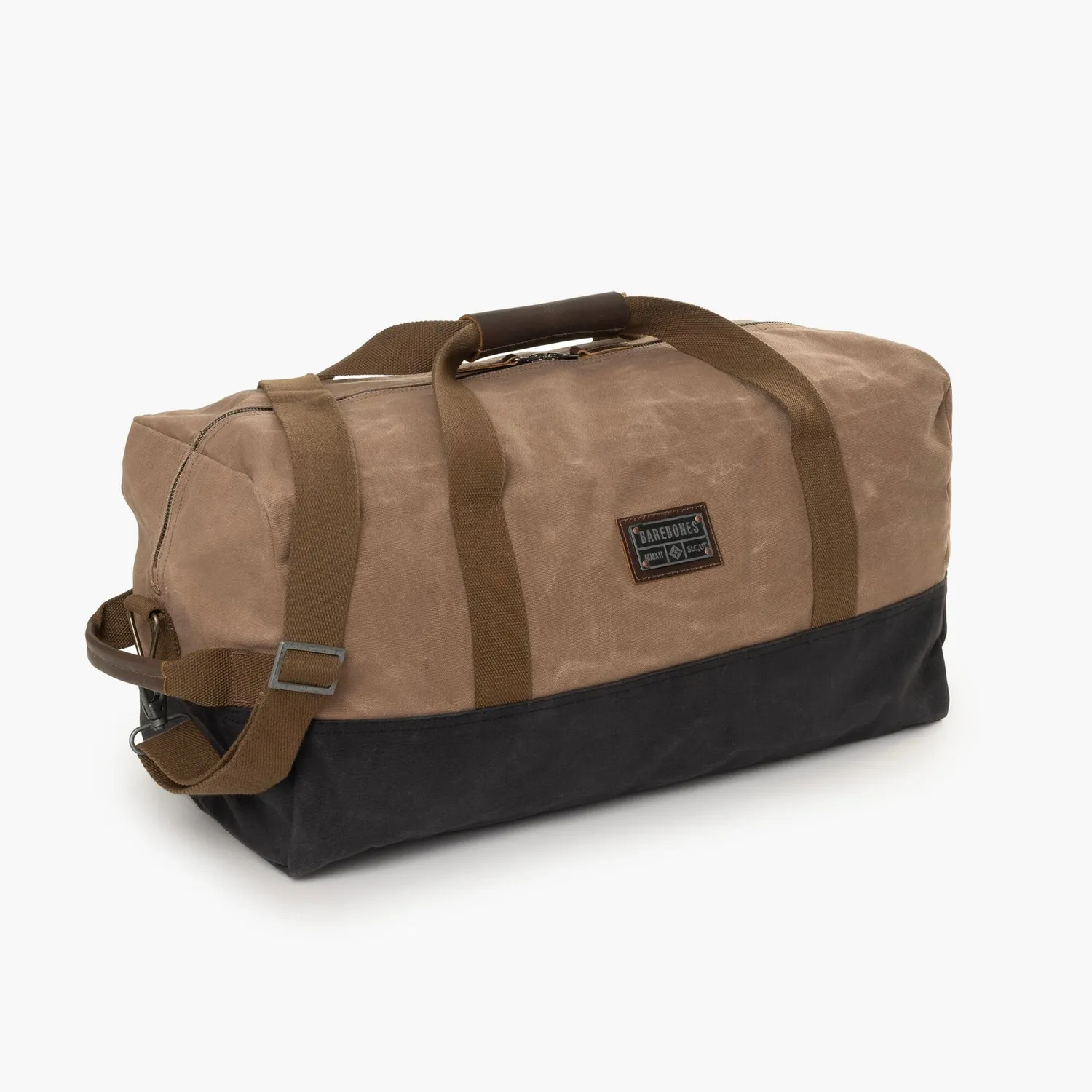Bare Bones Neelum Duffel weekendtas Khaki waxed canvas
