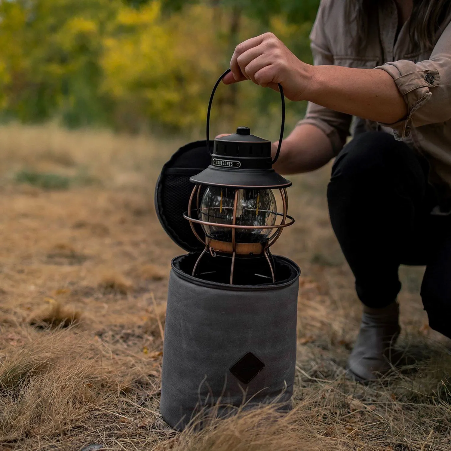 Barebones Zippered Lantern opbergtas canvas