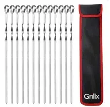 Sartons Grillx spiezen rvs plat 4 stuks