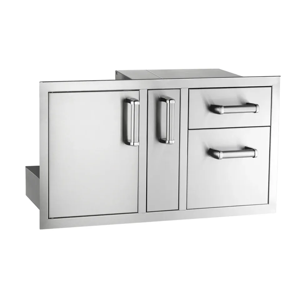 Fire Magic vlakke deur-lade-combi met dienbladberging