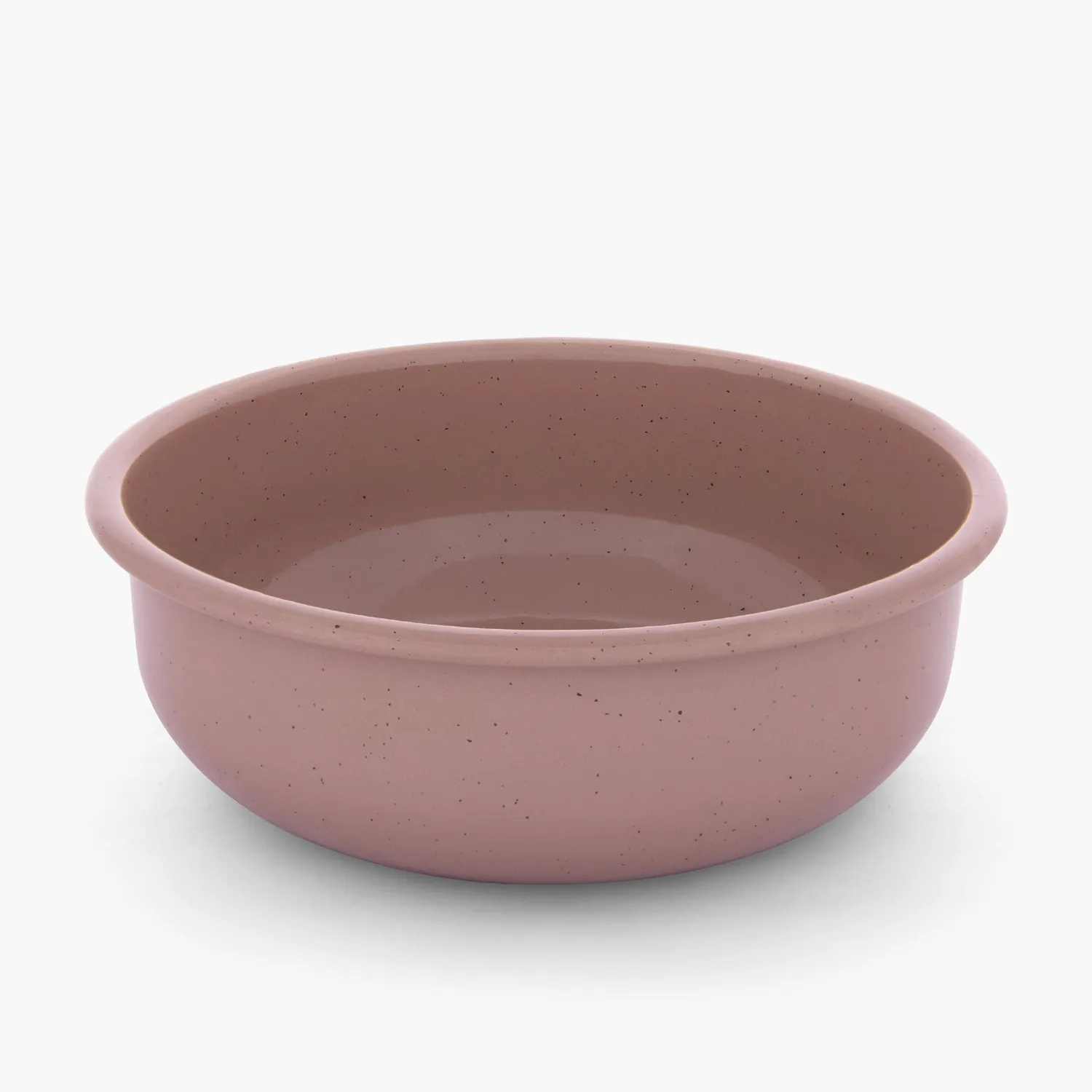 Bare Bones Living Rolled Enamelware Bowl Set Dusty Rose