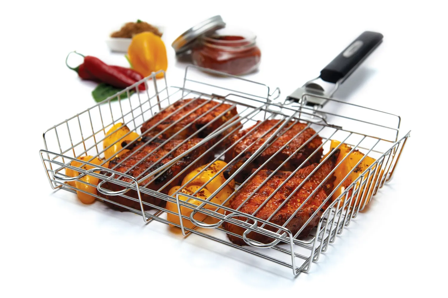 Broil King Grillmand rvs 30x25cm met afneembare greep