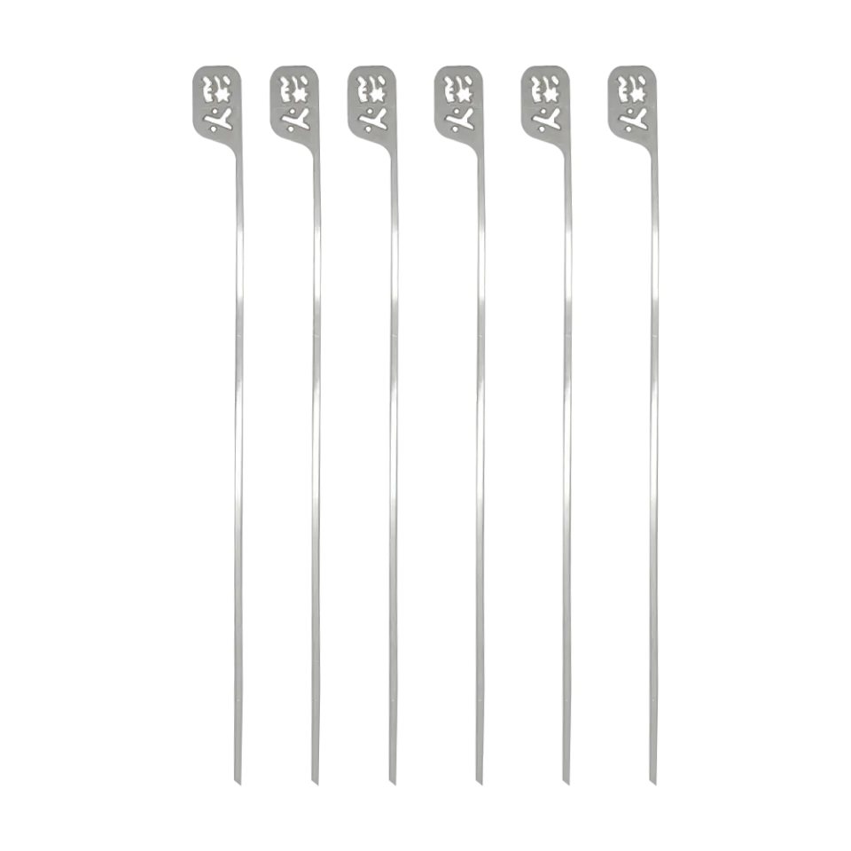 Kasai Grill Hibachi Skewers spiesen 6 stuks rvs