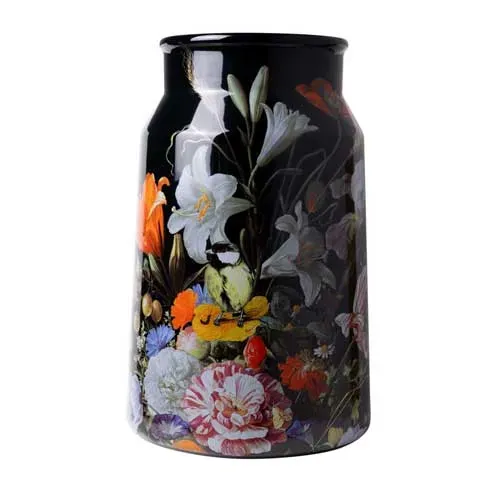 Sartons Stilleven melkbus vaas zwart keramiek 30 cm