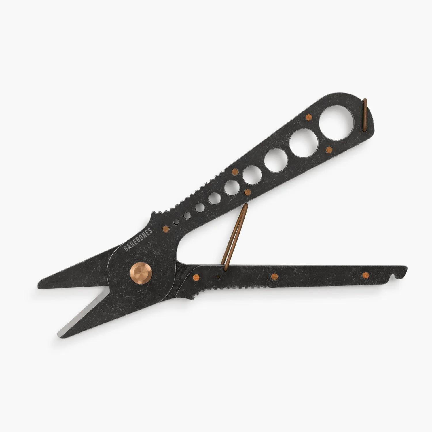 Bare Bones Living Herb Harvest and Strip Tool kruidenschaar Tumbled Black 2-in-1