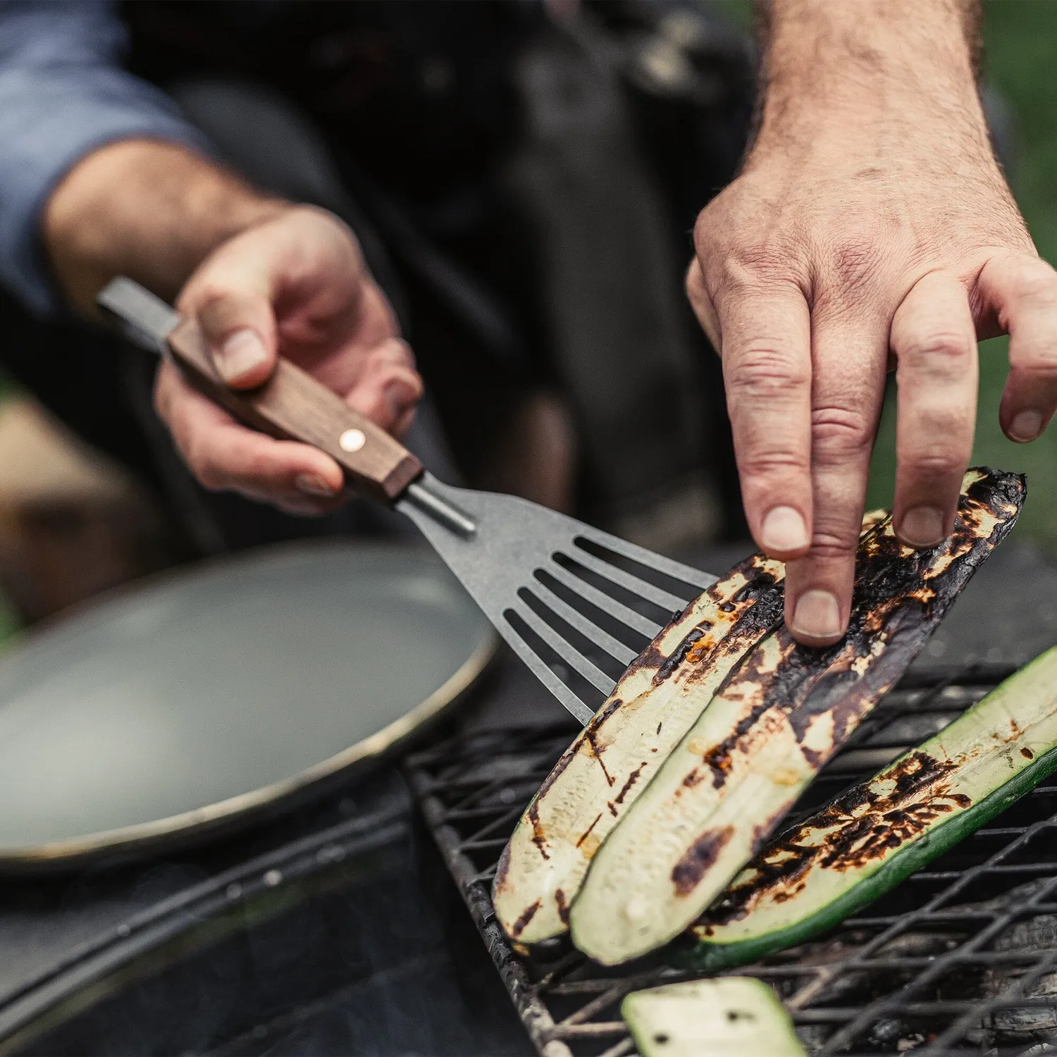 Bare Bones Essential Grilling Tools bbq-set 3-delig rvs walnoot