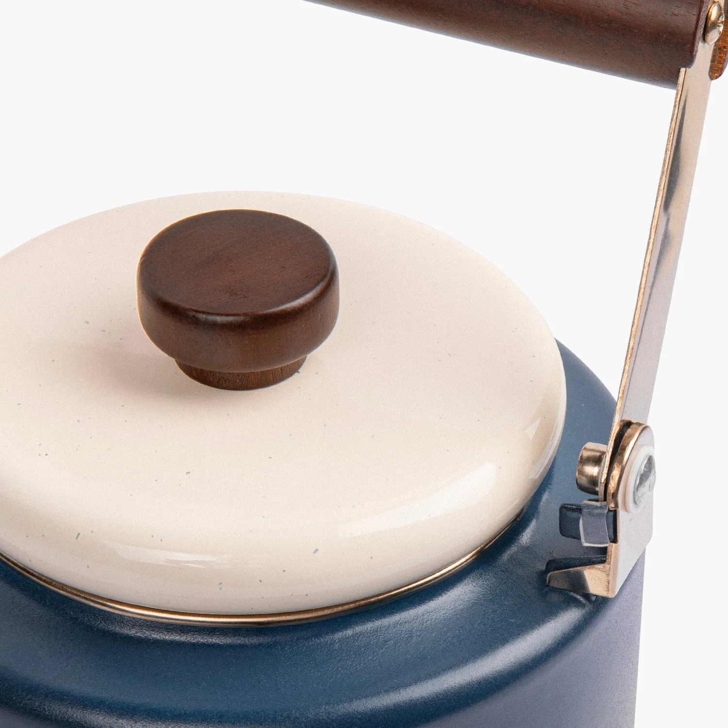 Bare Bones Living Enamel 2-Tone Kettle emaille ketel Indigo Blue