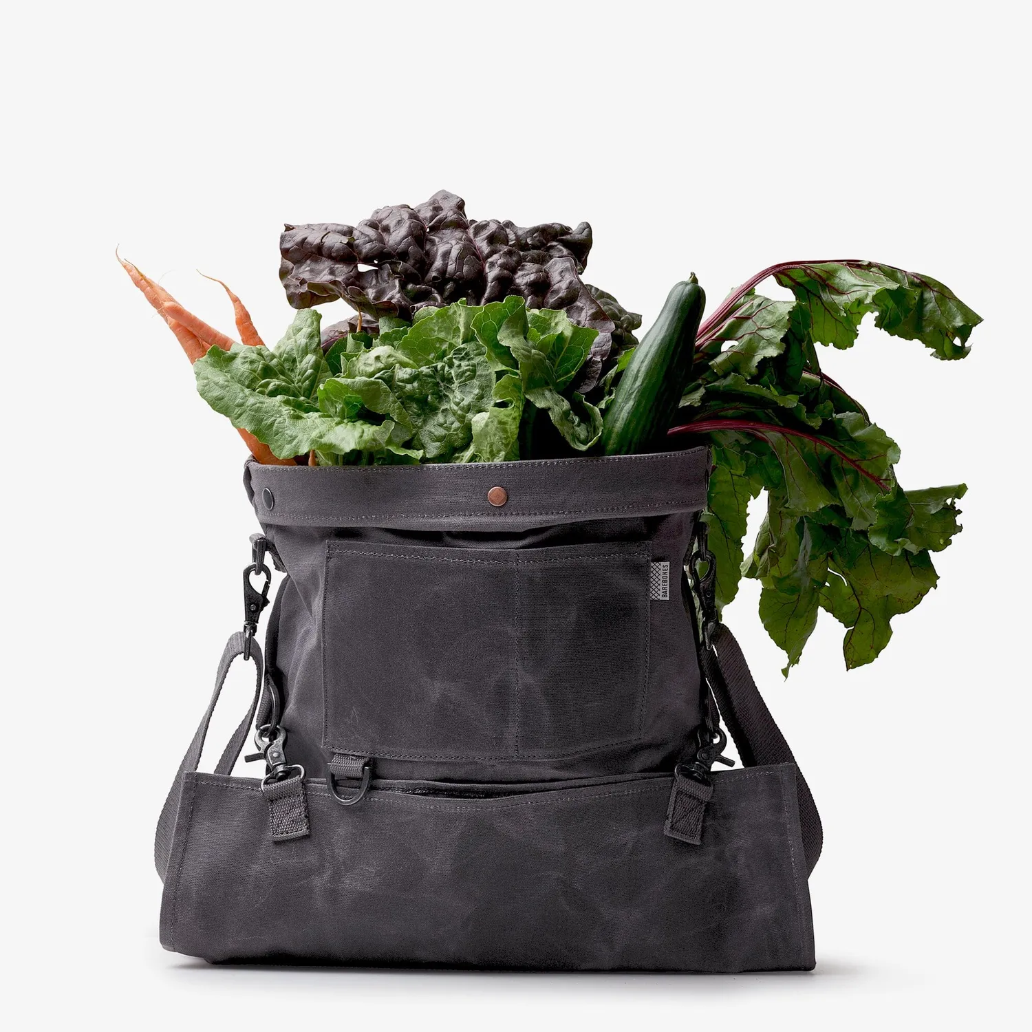 Bare Bones Living Gathering Bag oogsttas slate gray wax