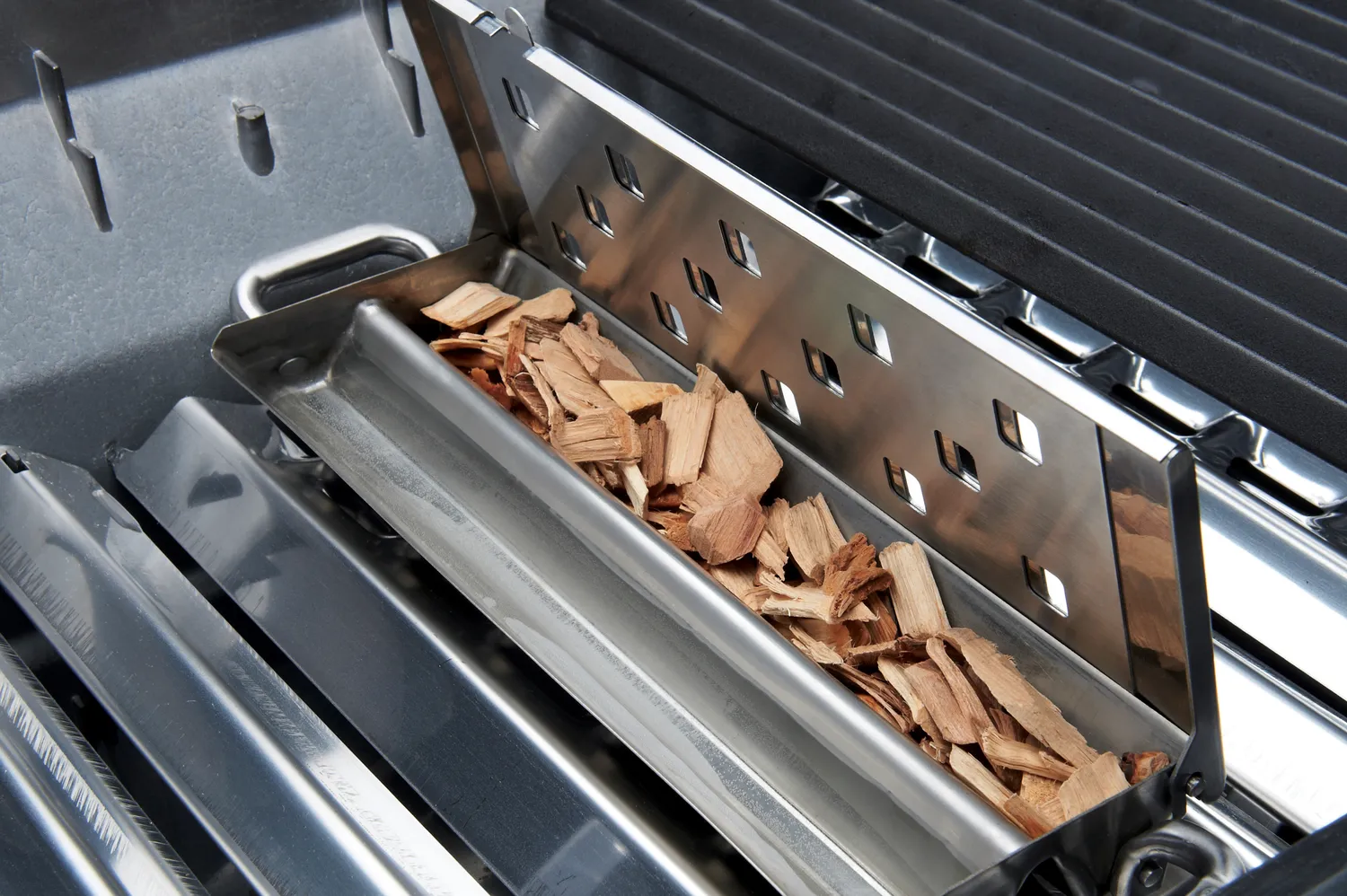 Broil King rookbox rvs met schuif en 2 vakken smokerbox