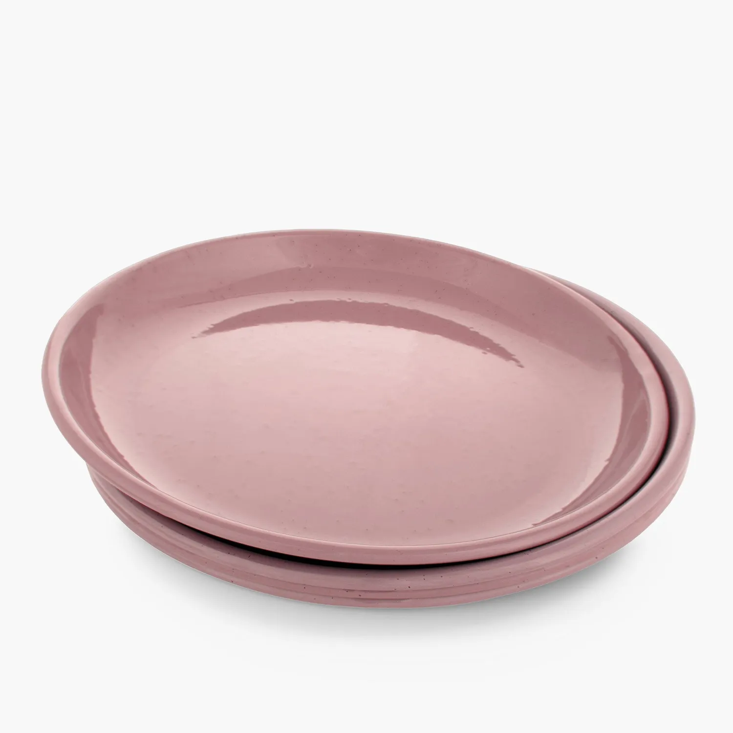 Bare Bones Living Rolled Enamelware bordenset dusty rose emaille