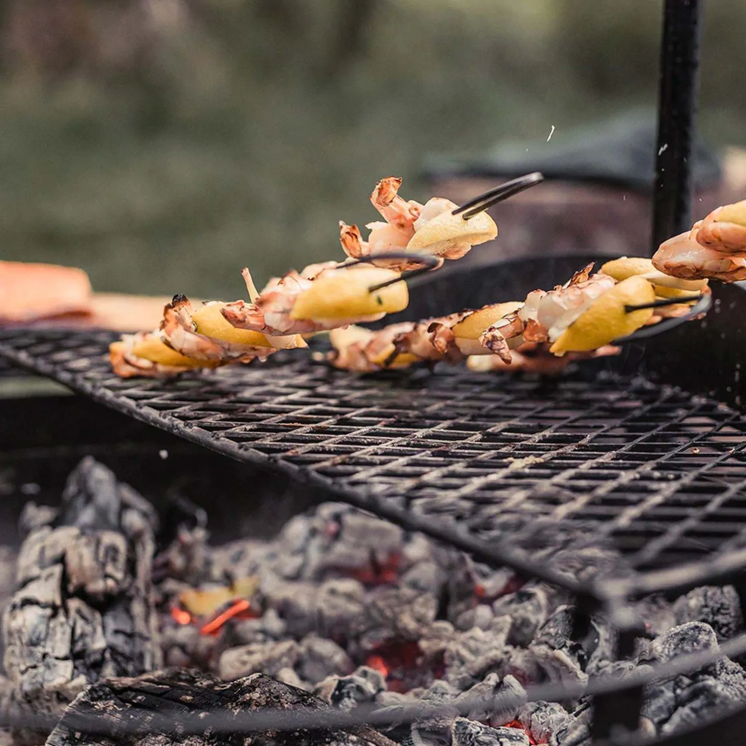 Bare Bones Cowboy Grill spiezen 4 stuks staal zwart