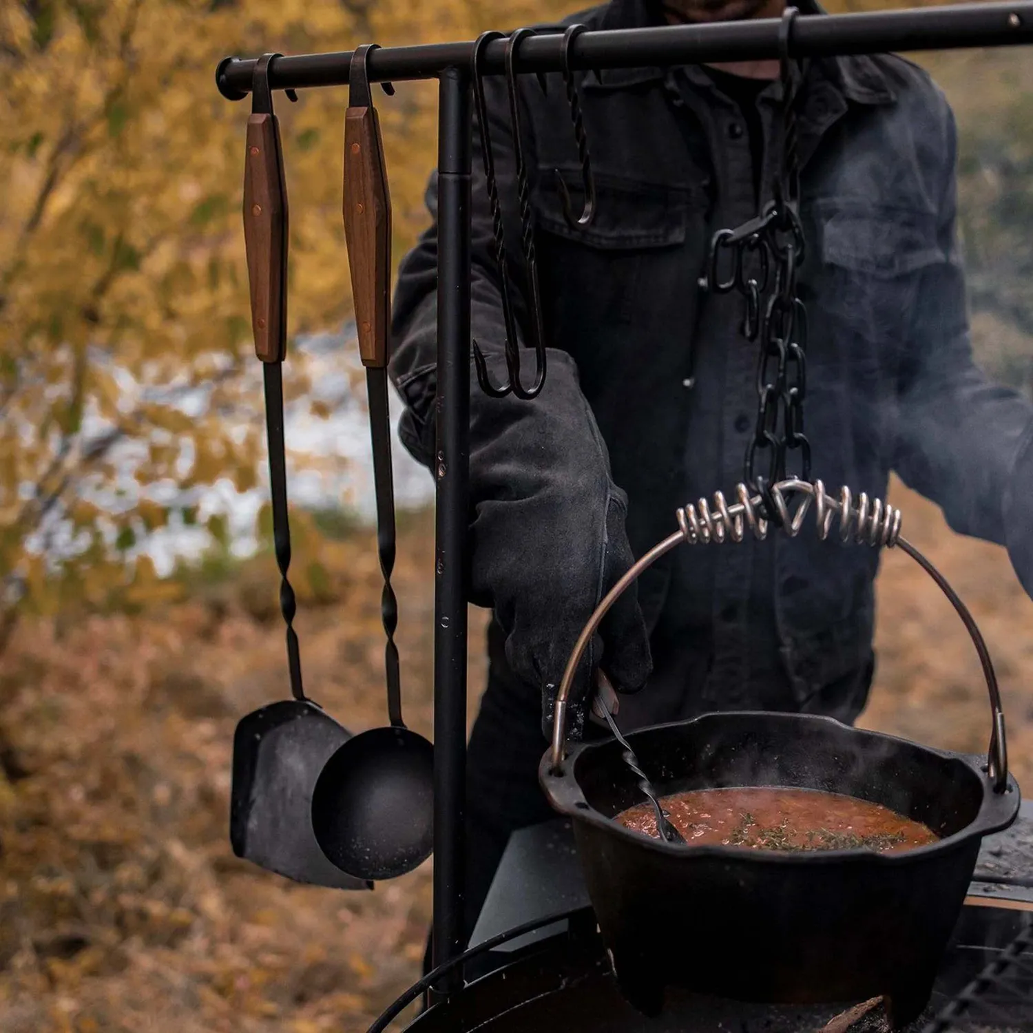 Bare Bones Cowboy Grill S-Hook Kettingset vleeshaak