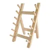 Konro houten messenhouder 6 messen messenblok compact