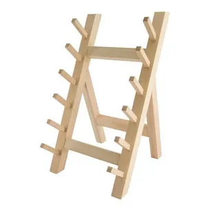 Konro houten messenhouder 6 messen messenblok compact