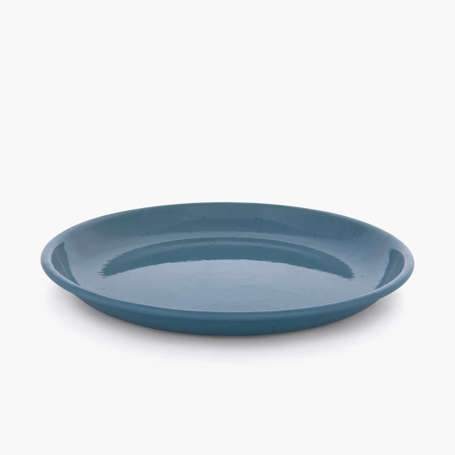 Bare Bones Living Rolled Enamelware borden blauw emaille set