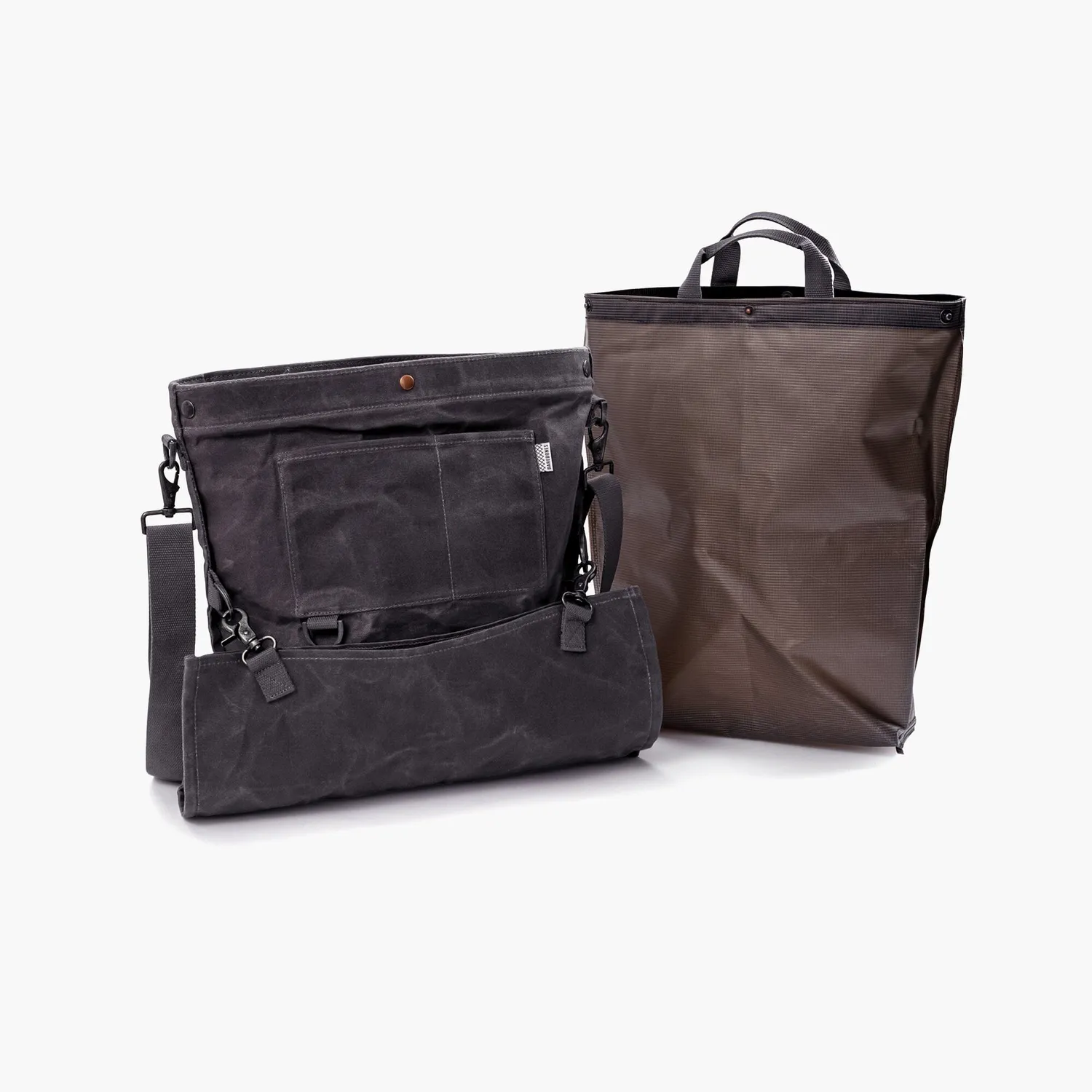 Bare Bones Living Gathering Bag oogsttas slate gray wax