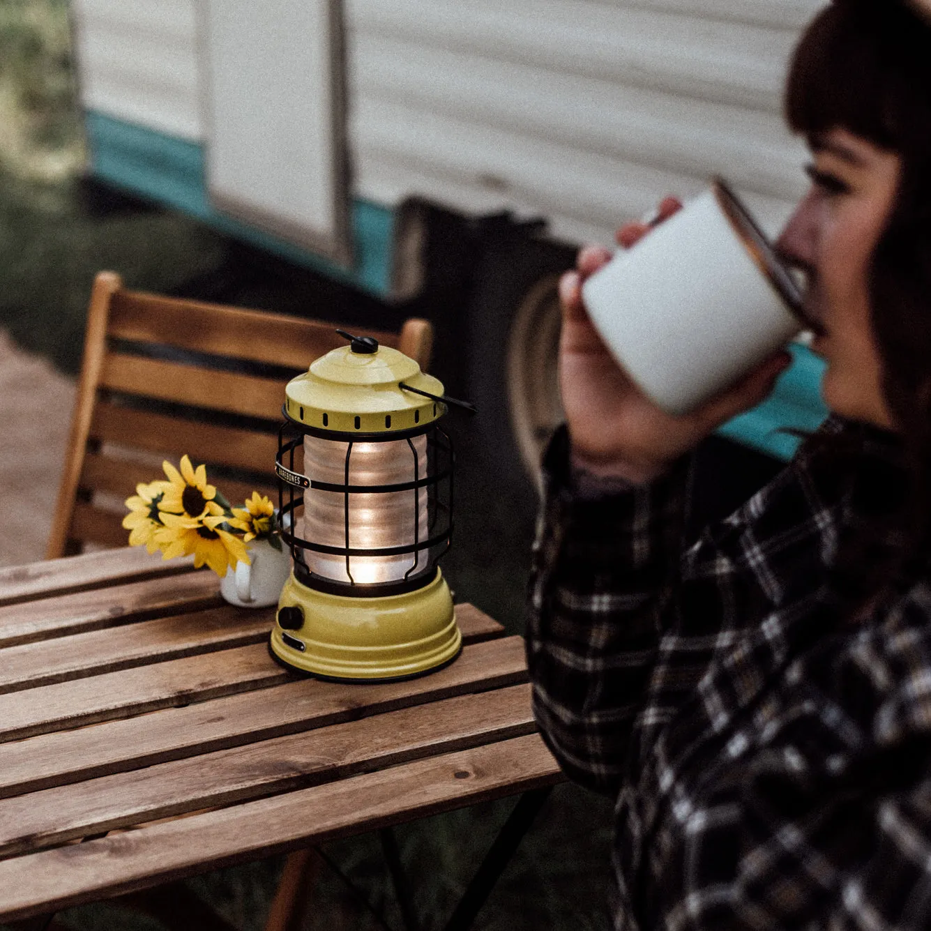 Bare Bones Forest Lantern LED-lantaarn oplaadbaar staal