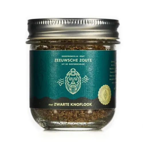 Sartons Zeeuwsche Zout Zwarte Knoflook zeezout puur natuur