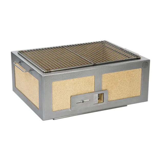 Kasai Medium Wide Konro houtskoolbarbecue 4-6 pers rvs