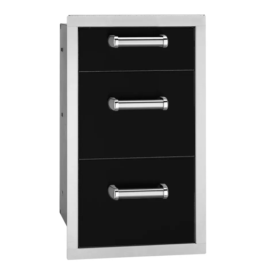 Fire Magic Echelon Diamond Black Triple Drawer ladeblok zwart