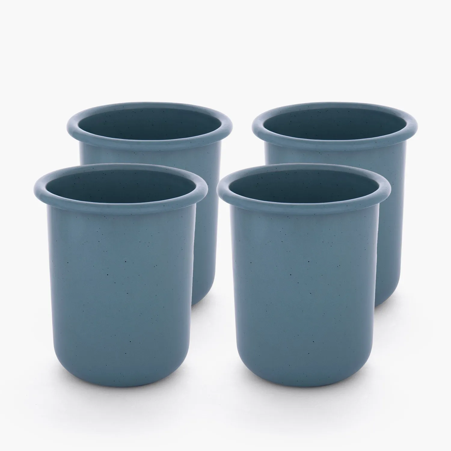 Bare Bones Living Rolled Enamelware Cup mokkenset Dusty Rose emaille