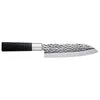 Konro Santoku mes 16,5 cm gehamerd