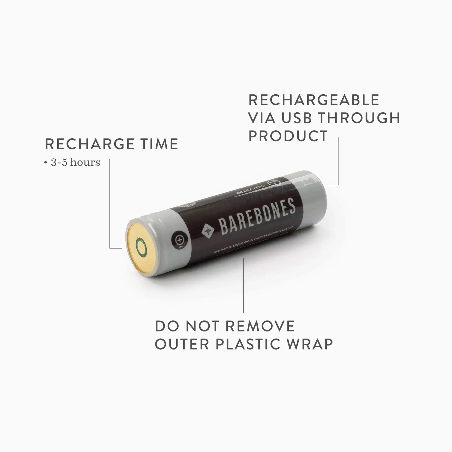 Bare Bones Living 18650 batterij li-ion vervanging