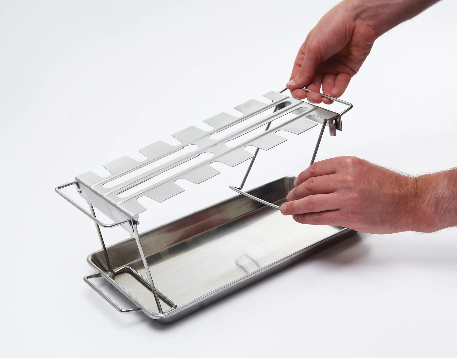 Broil King wing rack met rvs lekbak opvouwbaar