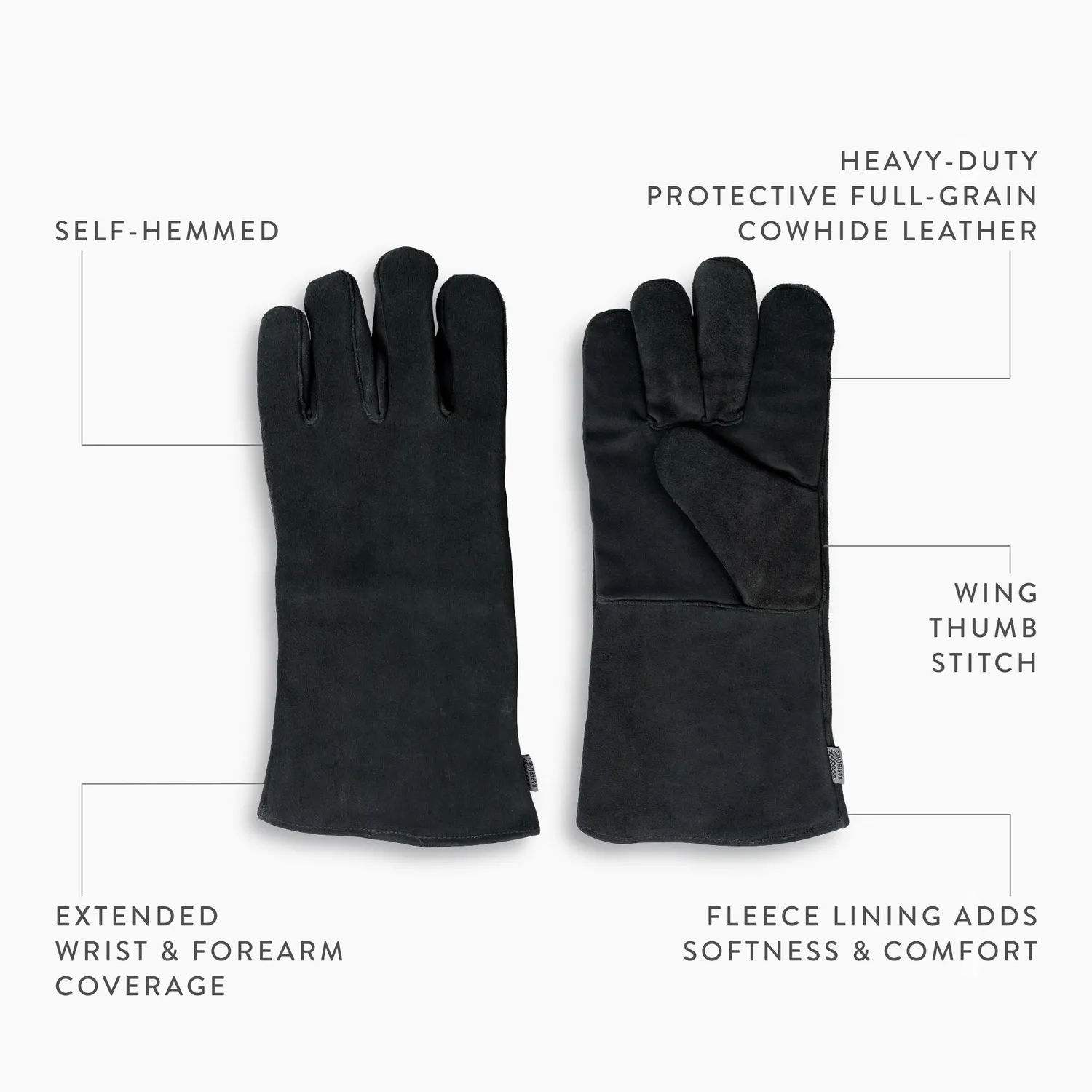 Bare Bones Living Open Fire Glove handschoen leer SM/MD