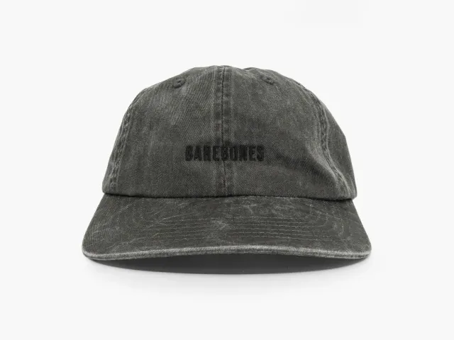 Bare Bones Dad Hat Pet Black Wash katoen verstelbaar