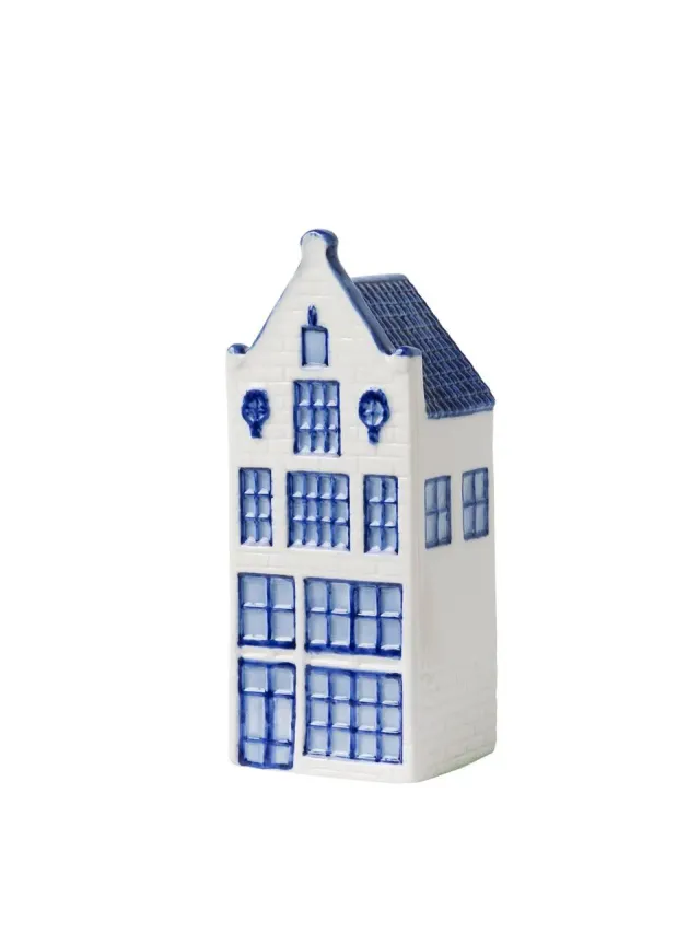 Sartons Grachtenpand nr3 beeldje Delfts blauw 13 cm