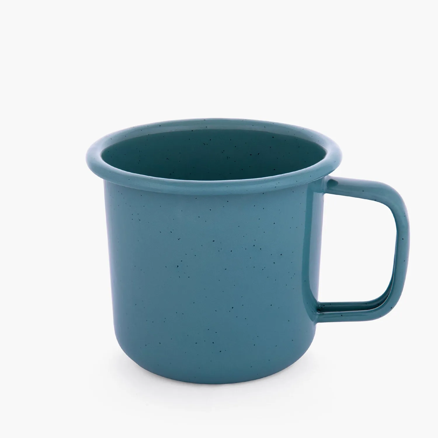 Bare Bones Living Rolled Enamelware Mokken Smoky Blue