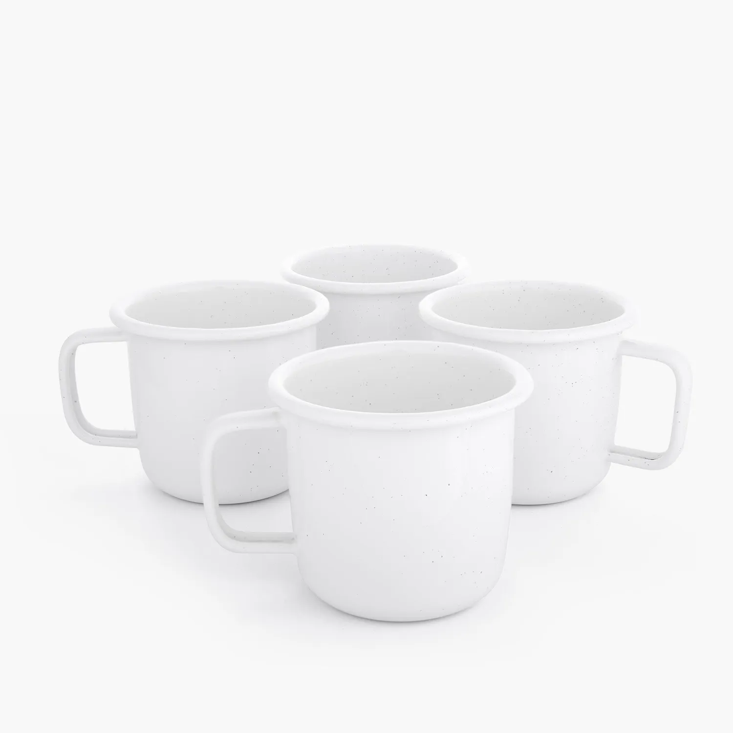 Barebones Rolled Enamelware mokkenset soft white