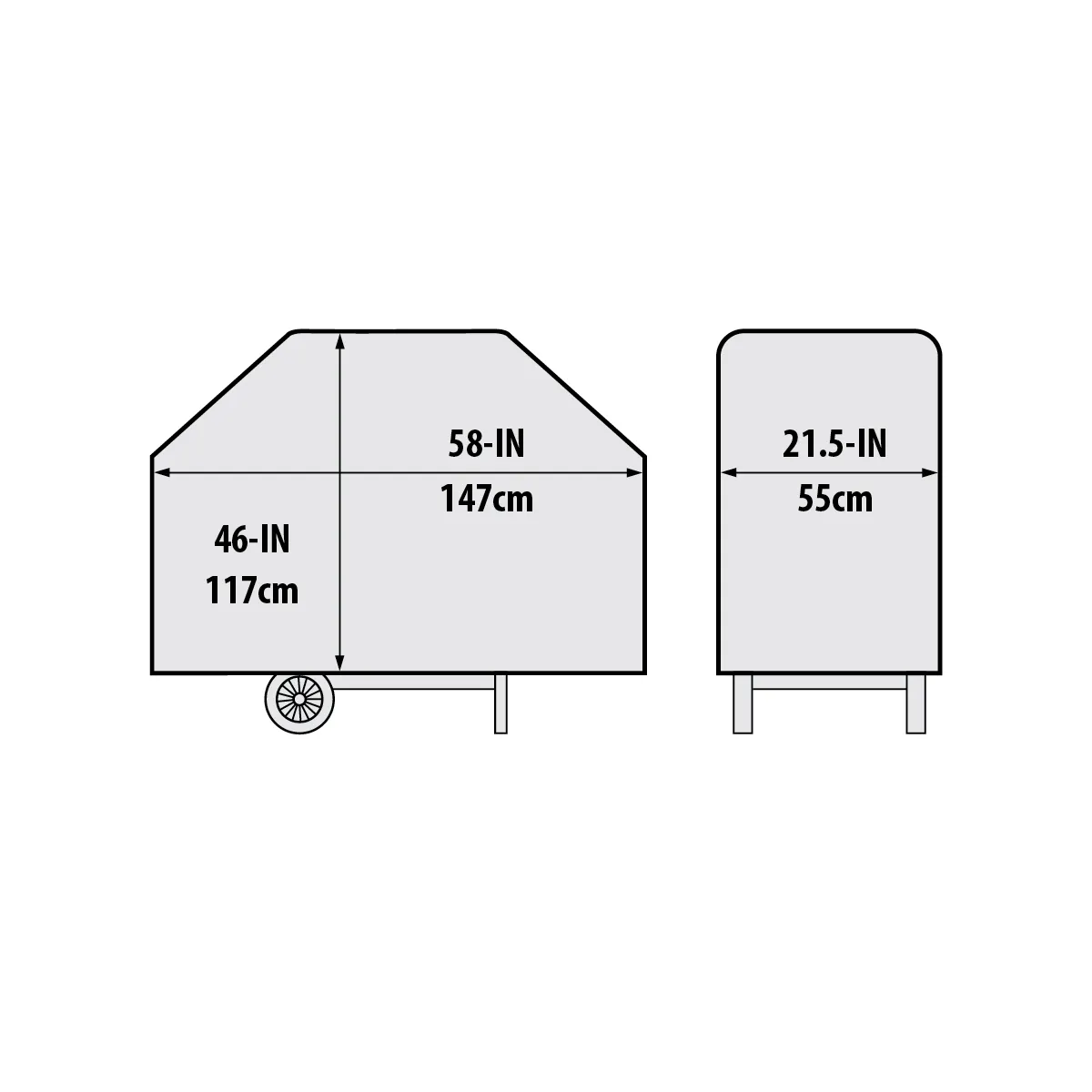 Broil King Premium 58 inch barbecuehoes PVC polyester
