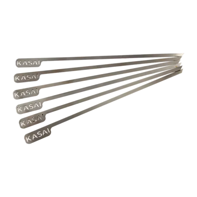 Kasai Grill Konro Spiezen RVS set van 6 draaibaar