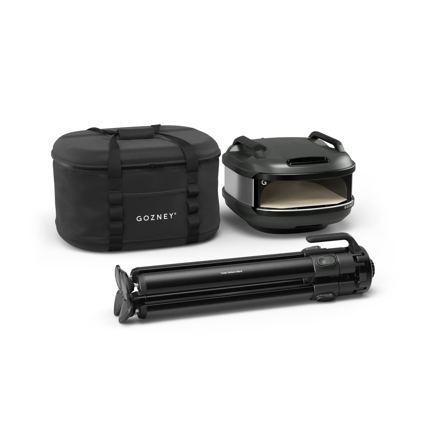 Gozney Tread Trail Bundle pizzaoven Olive met stand en tas