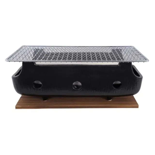 Konro Bizen houtskoolbarbecue 32 cm aardewerk