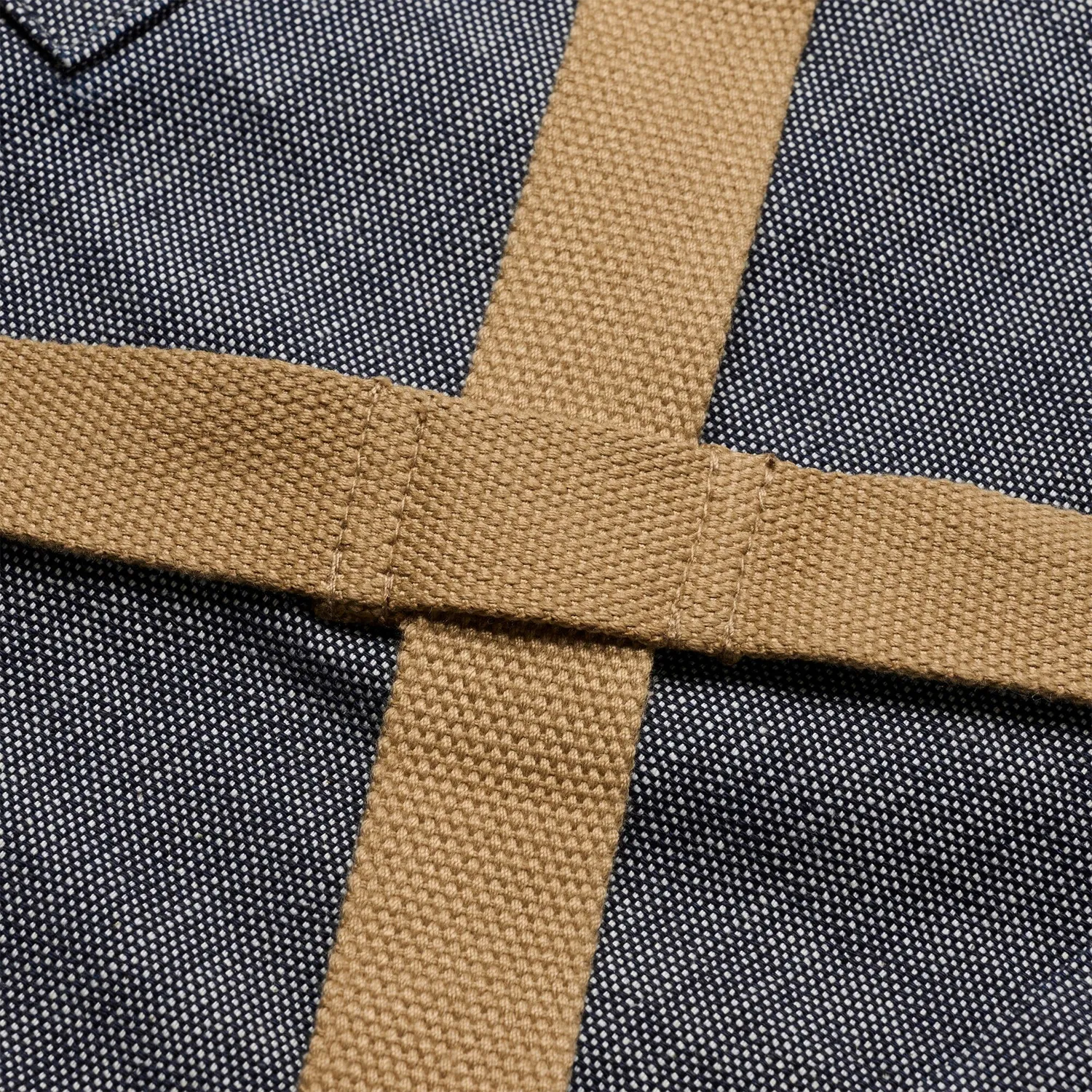 Bare Bones Living Classic Crossback Apron schort denim canvas