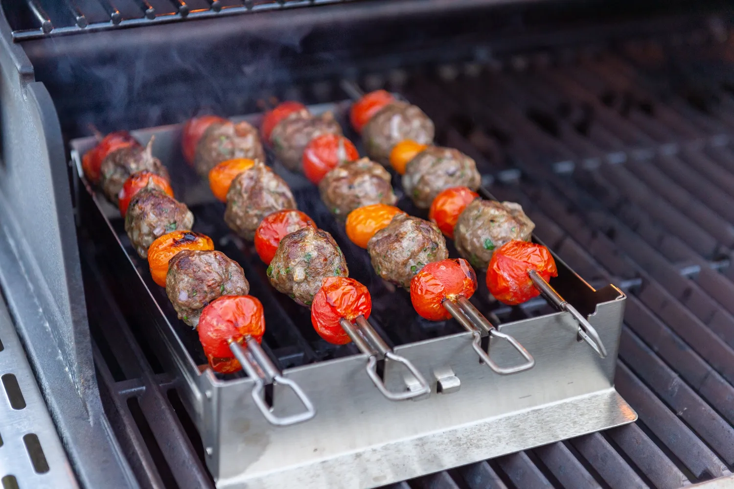 Broil King smal kebabrek met 4 spiesen rvs
