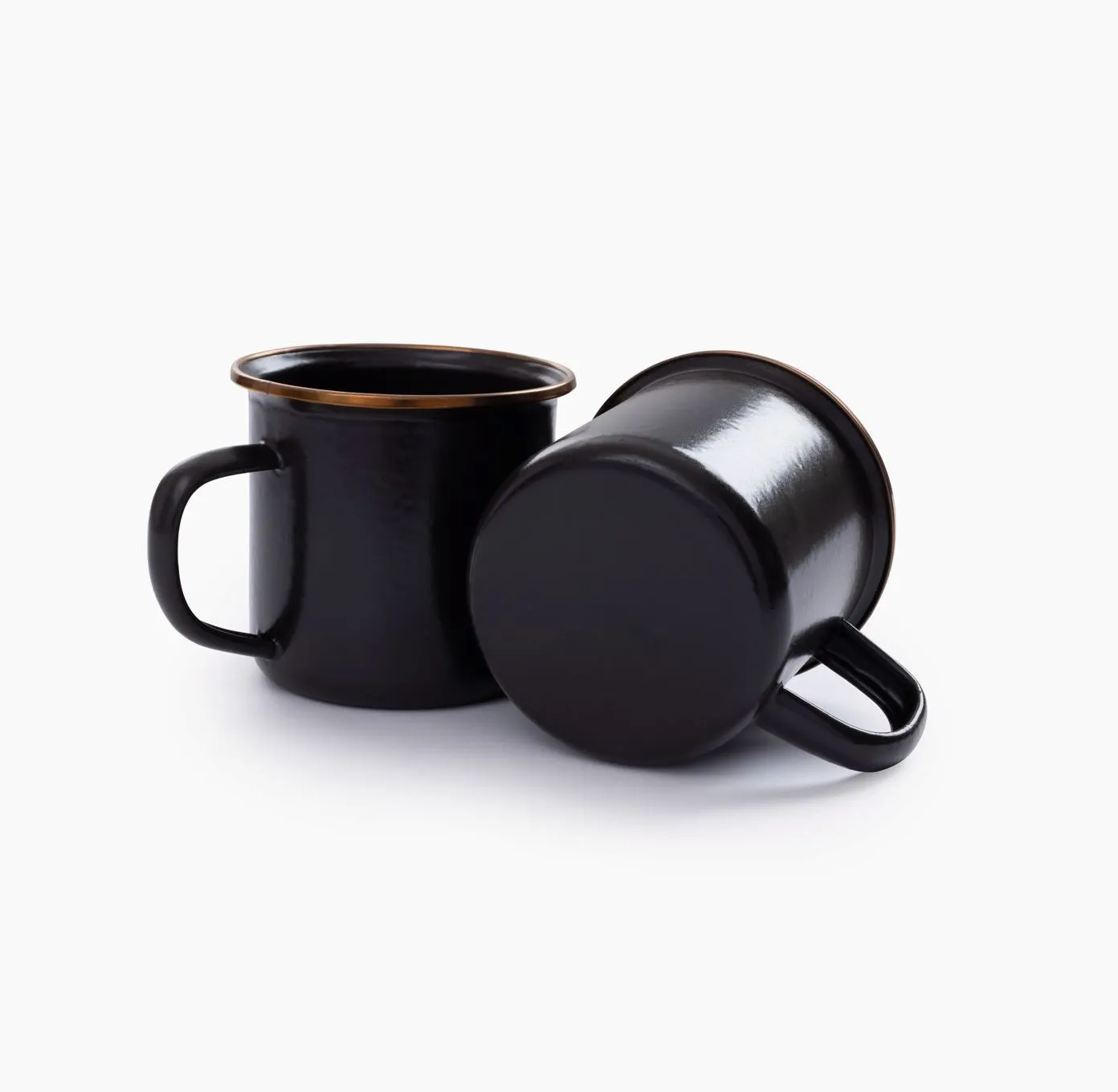 Bare Bones Living Enamelware Dining Collection servies charcoal 2 stuks