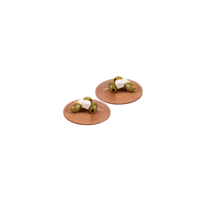 Sartons tapasbordje 10 cm set van 2 beukenhout