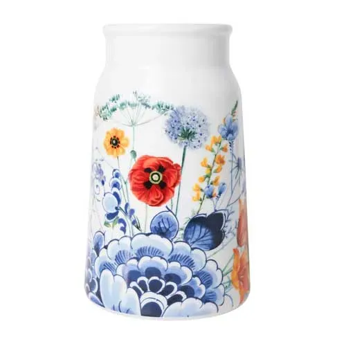 Sartons Melkbus vaas Bloemenveld keramiek 30 cm