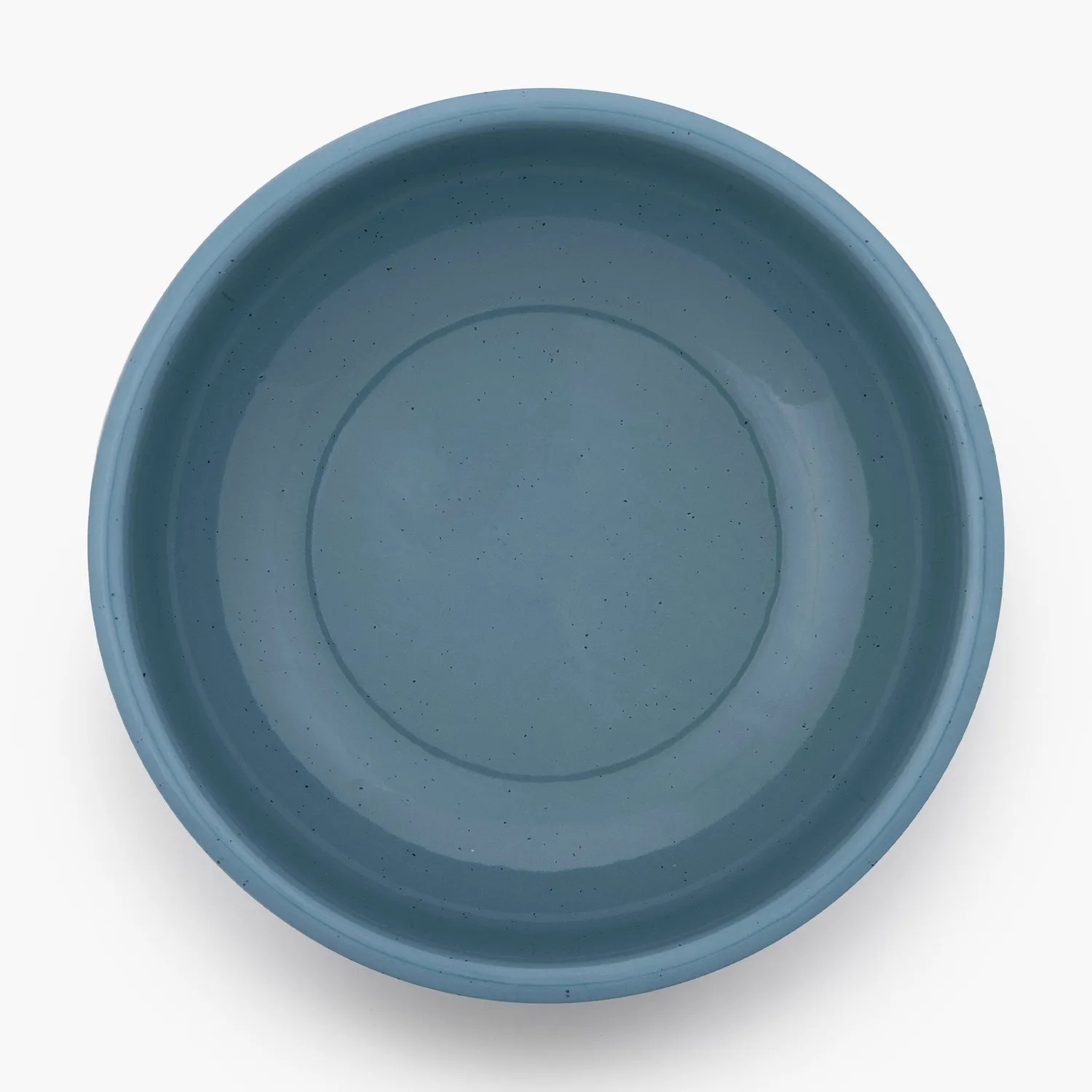 Bare Bones Living Rolled Enamelware Bowl emaille bowl Smoky Blue