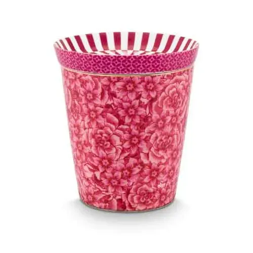 Royal Strips Flowers mok met theetip 230 ml porselein