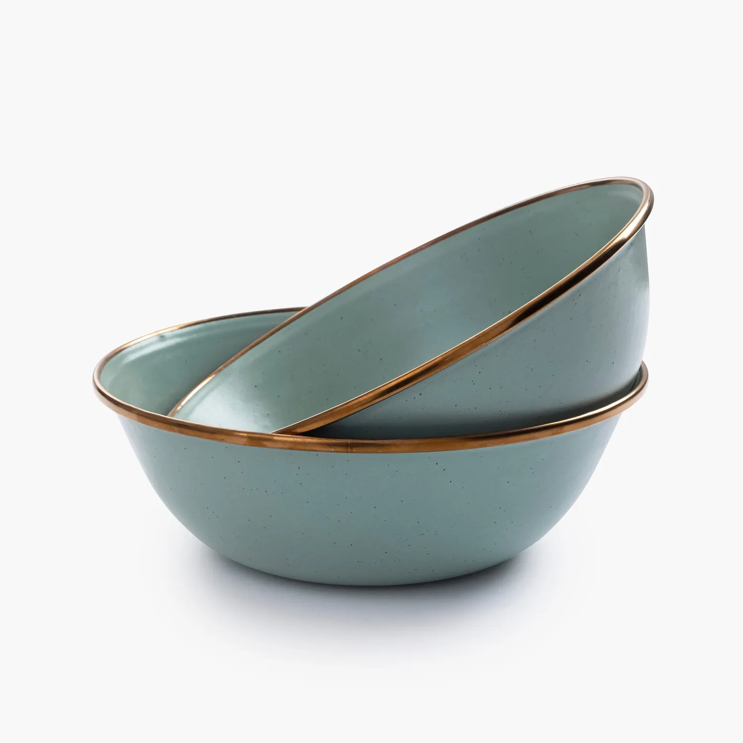 Bare Bones Living Enamelware Dining Mint emaille servies 2-delig