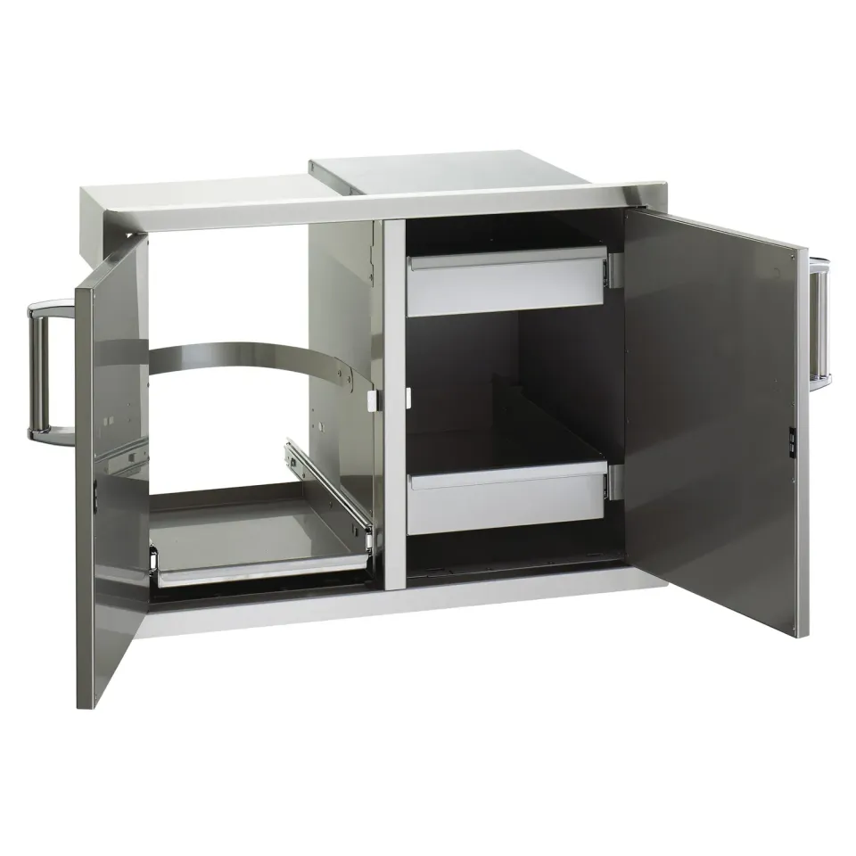 Fire Magic Double Doors afvalbak en dubbele ladekast